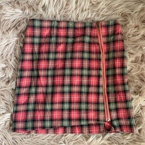By junk food pink plaid skirt size 3 fits xs